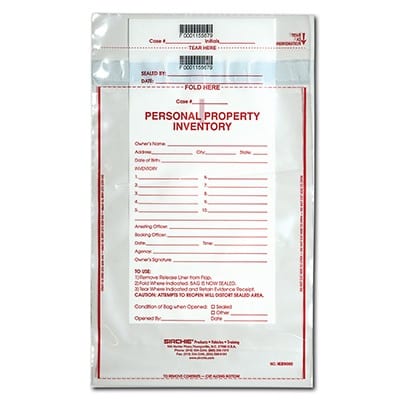Sirchie Personal Property Inventory Bag 9 inch x 12 inch IEB9000 - Tactical & Duty Gear